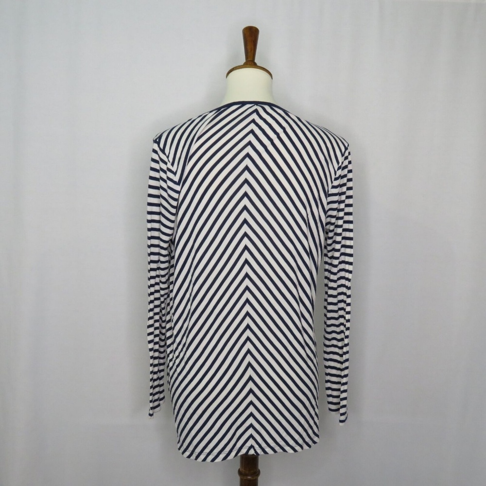 Banana Republic Blue White Stripe Long Sleeve Top - Picture 5 of 7